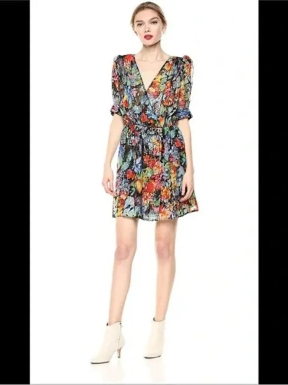 The Kooples Tokyo Night Floral Print Wrap Dress (S)